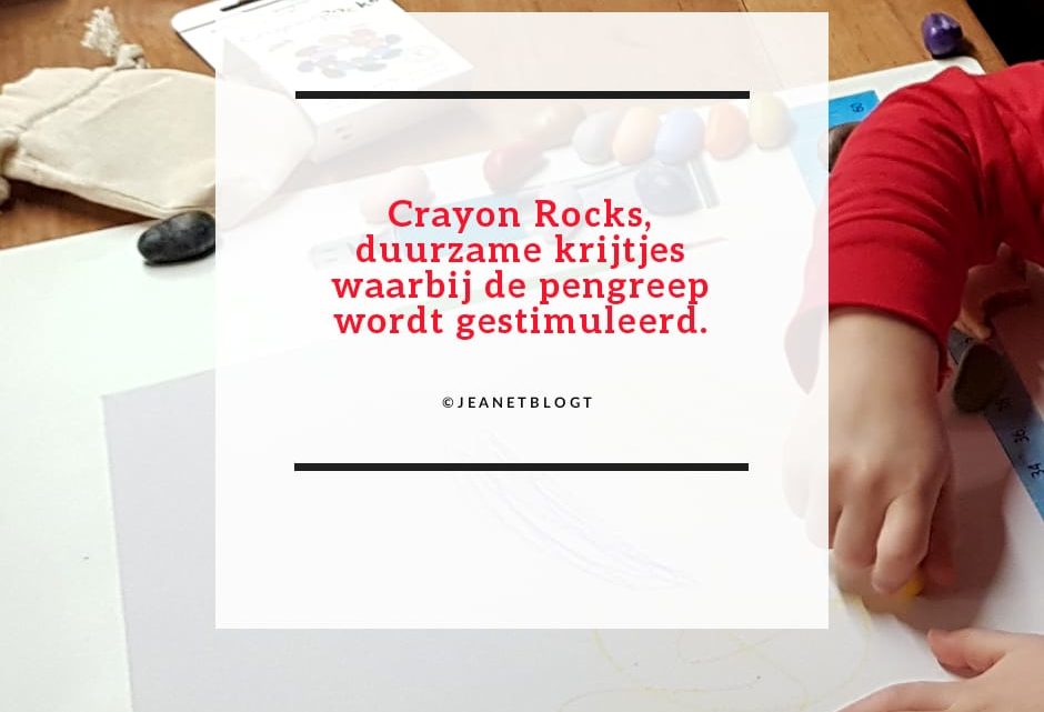 Crayon Rocks, duurzame krijtjes waarbij de pengreep wordt gestimuleerd.