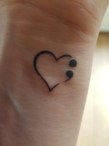 semicolon tattoo